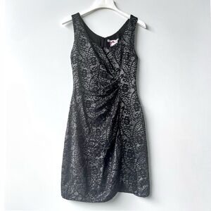 Yoana Baraschi Sheath Dress Metallic Black Anthropologie 4 Cocktail WhimsiGoth